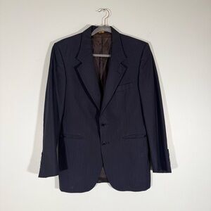 Daniel Hechter Paris Navy Blue Pin Striped Blazer, Single Breasted Mens Jacket